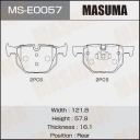 Колодки тормозные дисковые Masuma MS-E0057