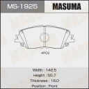 Колодки тормозные дисковые Masuma MS-1925