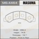 Колодки тормозные дисковые Masuma MS-4464