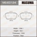 Колодки тормозные дисковые Masuma MS-E0124