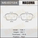 Колодки тормозные дисковые Masuma MS-E0124