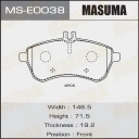 Колодки тормозные дисковые Masuma MS-E0038