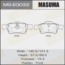 Колодки тормозные дисковые Masuma MS-E0032