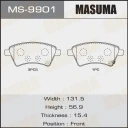 Колодки тормозные дисковые Masuma MS-9901