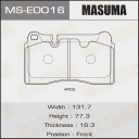 Колодки тормозные дисковые Masuma MS-E0016