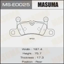 Колодки тормозные дисковые Masuma MS-E0025