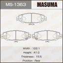 Колодки тормозные дисковые Masuma MS-1363