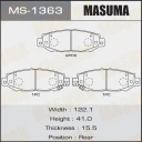 Колодки тормозные дисковые Masuma MS-1363