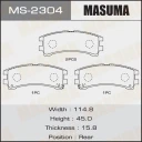 Колодки тормозные дисковые Masuma MS-2304