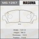 Колодки тормозные дисковые Masuma MS-1267