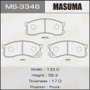 Колодки тормозные дисковые Masuma MS-3346