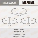Колодки тормозные дисковые Masuma MS-K0006