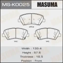 Колодки тормозные дисковые Masuma MS-K0025