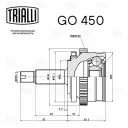 ШРУС наружный Trialli GO 450 комплект на ВАЗ-21214 с ABS