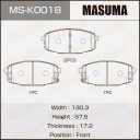 Колодки дисковые передние Masuma MS-K0018
