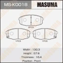 Колодки дисковые передние Masuma MS-K0018