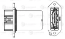 Резистор вентилятора отопителя Mazda 3 (BK) (03-) (manual A/C) (LFR 2540) Luzar LFR2540