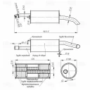Глушитель осн. (алюм. сталь) TRIALLI EMM 1005