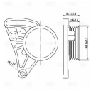 Ролик приводного ремня с натяж. мех. TRIALLI CM 1838