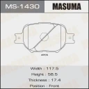Колодки тормозные дисковые Masuma MS-1430