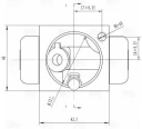 Цилиндр тормозной задний левый d=19 мм TRIALLI CF 0945