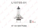 Лампа галогенная LYNXauto L10755 H7 (PX26d) 12В 55Вт 1 шт