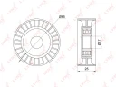 Ролик натяжителя приводного ремня LYNXauto PB-5202
