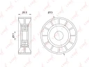 Ролик натяжителя приводного ремня LYNXauto PB-5342