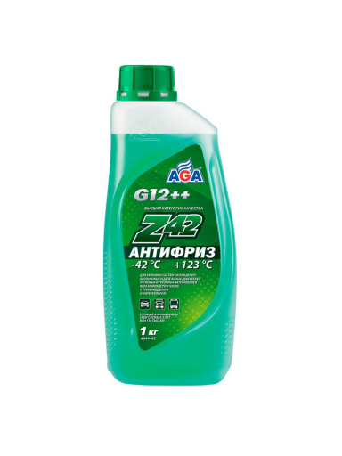あつ Антифриз AGA Z42 G12++ зеленый -42°С 1 кг AGA048Z купить по