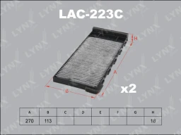 Фильтр салона угольный LYNXauto LAC-223C