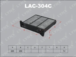 Фильтр салона угольный LYNXauto LAC-304C