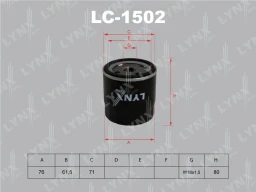 Фильтр масляный LYNXauto LC-1502
