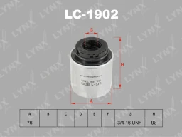 Фильтр масляный LYNXauto LC-1902