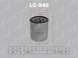 Фильтр масляный LYNXauto LC-940