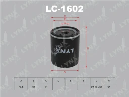 Фильтр масляный LYNXauto LC-1602