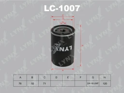 Фильтр масляный LYNXauto LC-1007