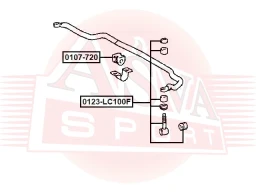 Тяга стабилизатора передняя Asva 0123-LC100F