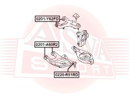 Сайлентблок Asva 0201-Y62FD