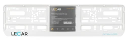Рамка под номер "LECAR" с логотипом (односоставная, белая)