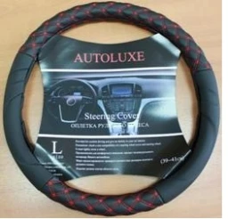 Оплётка руля Autoluxe AL-005 Эко кожа черный M
