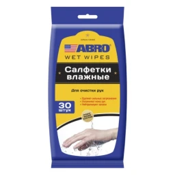 Салфетки влажные для рук "ABRO" (очищающие) (30 шт.)