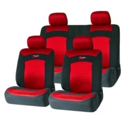 Чехлы автомобильные Autoprofi 7915 Extreme велюр/сетчатая ткань черный/красный 8 предметов