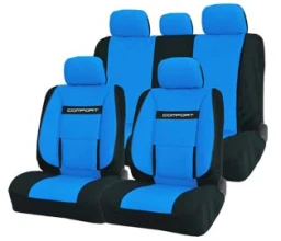 Чехлы автомобильные Autoprofi Comfort Велюр черный/синий 11 предметов