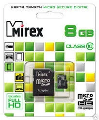 Карта памяти micro SD (16 GB) "MIREX" class 10