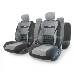 Чехлы автомобильные Autoprofi Comfort Combo Велюр тёмно-серый/светло-серый 11 предметов