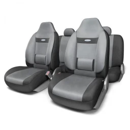 Чехлы автомобильные Autoprofi Comfort Велюр черный/серый 9 предметов