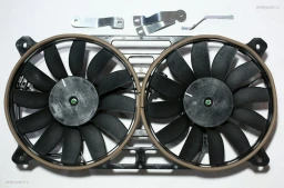 Электровентилятор радиатора УАЗ "Патриот" 409 дв. Евро-3 в сборе с рамкой с 2012 под кондиц.