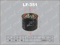 Фильтр топливный LYNXauto LF-351