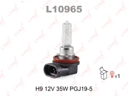 Лампа галогенная LYNXauto L10965 H9 (PGJ19-5) 12В 65Вт 1 шт