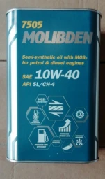 Моторное масло Mannol 7505 Molibden 10W-40 полусинтетическое 1 л